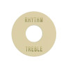 toggle switch plate, ivory with gold imprint