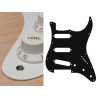 Pickguard,  standard, SSS, 3 pot holes, 3-5 switch, 1 ply, white