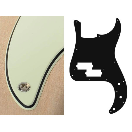 Pickguard, P-bass, standard, 4 ply, mint green