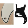 Pickguard, P-bass, standard, 3 ply, vintage white