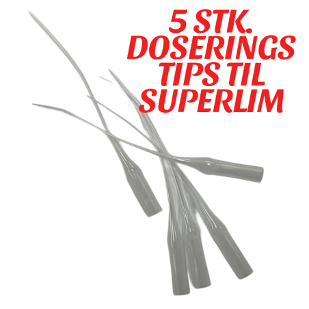 5 stk. doserings tips til superlim