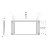 3x5mm Flat- Humbucker Frame,  Black