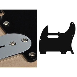 Telecaster pickguard,standard, 1 ply, black matt