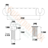 KLUSON GOLD LIGHTWEIGHT STOP TAILPIECE ALUMINIUM (USA MADE)