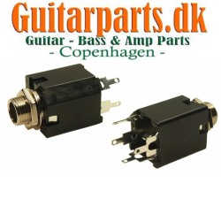 Lige 6.35 mm Jack-konnektor, Stereo