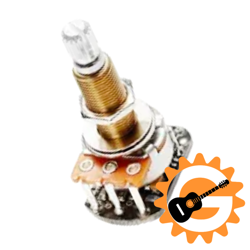 3279,00 Potentiometer 25K aktiv tone, lang skaft, loddefri (SL).