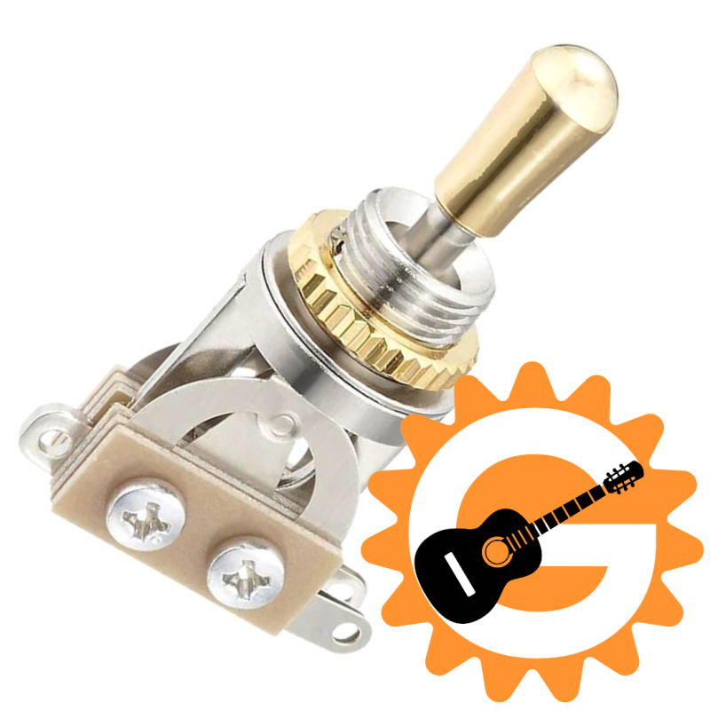 LP® JAPAN METRIC TOGGLE SWITCH - guldfarvet kontaktspids og møtrik