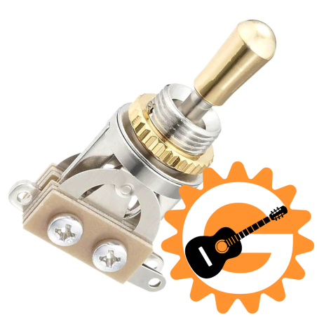 LP® JAPAN METRIC TOGGLE SWITCH - guldfarvet kontaktspids og møtrik