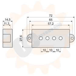 P-Bass model split coil White Size