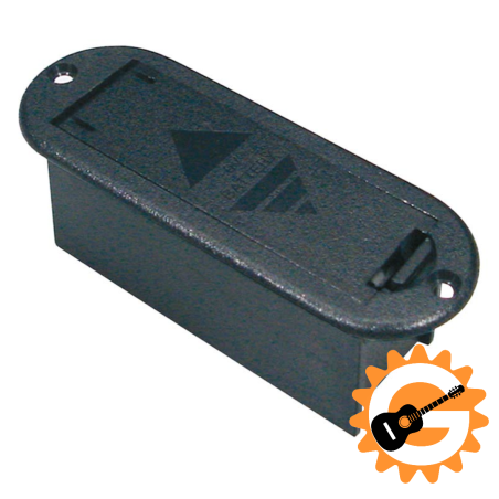 9 VOLT BATTERY BOX - Batteriholder, vandret type, uden skruer og stik, til 9V blokbatteri