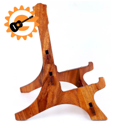 wooden guitar stand with cork supports