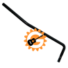 6mm thread, 6mm arm diameter, no cap, Black