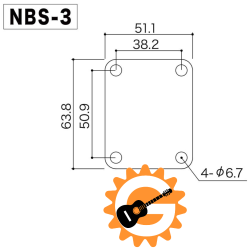 Gotoh NBS-3 neck plate Chrome