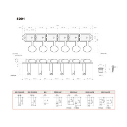 Gotoh Master Relic Collection SD91 machine heads with 05M buttons