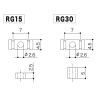 Black Gotoh RG15 & RG30 string retainer set