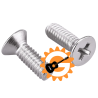Bridgeplate screw for Fender #8-32 UNC - 3/8 længde fladt hoved