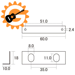 POTENTIOMETER BAR BRACKET FOR FENDER JAGUAR