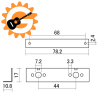 POTENTIOMETER BAR BRACKET FOR FENDER JAZZMASTER
