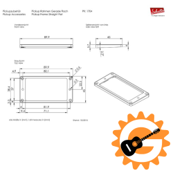 Schaller -Pickup frames (single holes) - Satinpearl