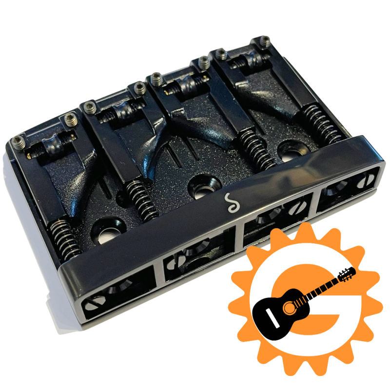 Schaller 3D-4 -Black Chrome Bass bridge