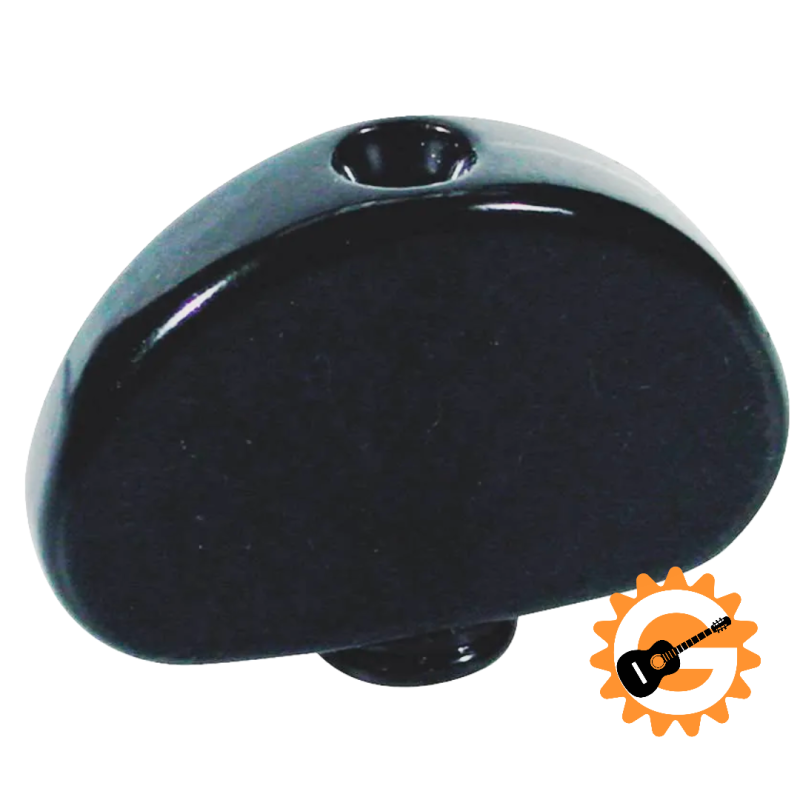 6stk - 24x17mm, Tuner knob Black metal, bolt-on model