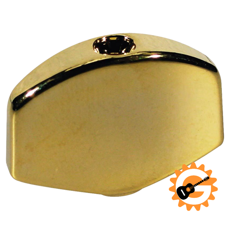 6stk - 23x16mm, Tuner knob Gold metal, bolt-on model