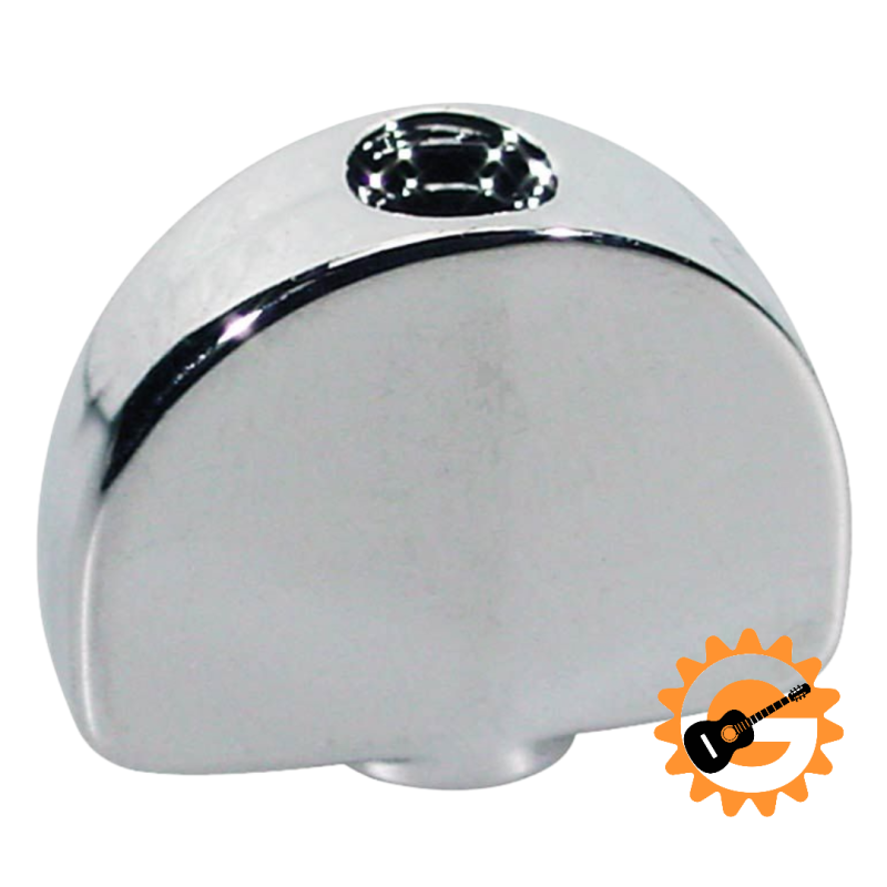 6stk - 18x14mm, Tuner knob chrome metal, bolt-on model