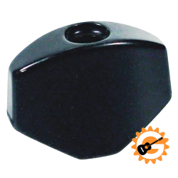 6stk - 19x14mm, Tuner knob Black metal, bolt-on model