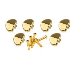 KLUSON® REPLACEMENT BUTTON SET 0F 6 (GROVER® SHAPE) GOLD