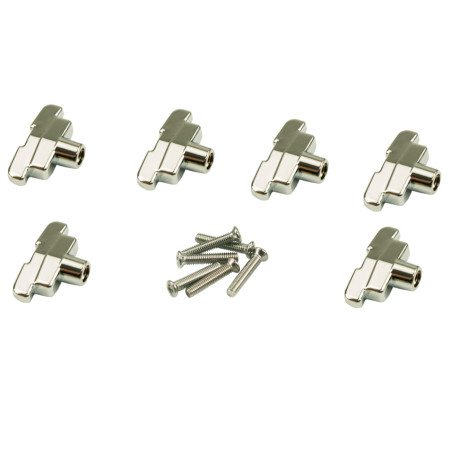 KLUSON® REPLACEMENT BUTTON SET 0F 6 (IMPERIAL SHAPE) CHROME