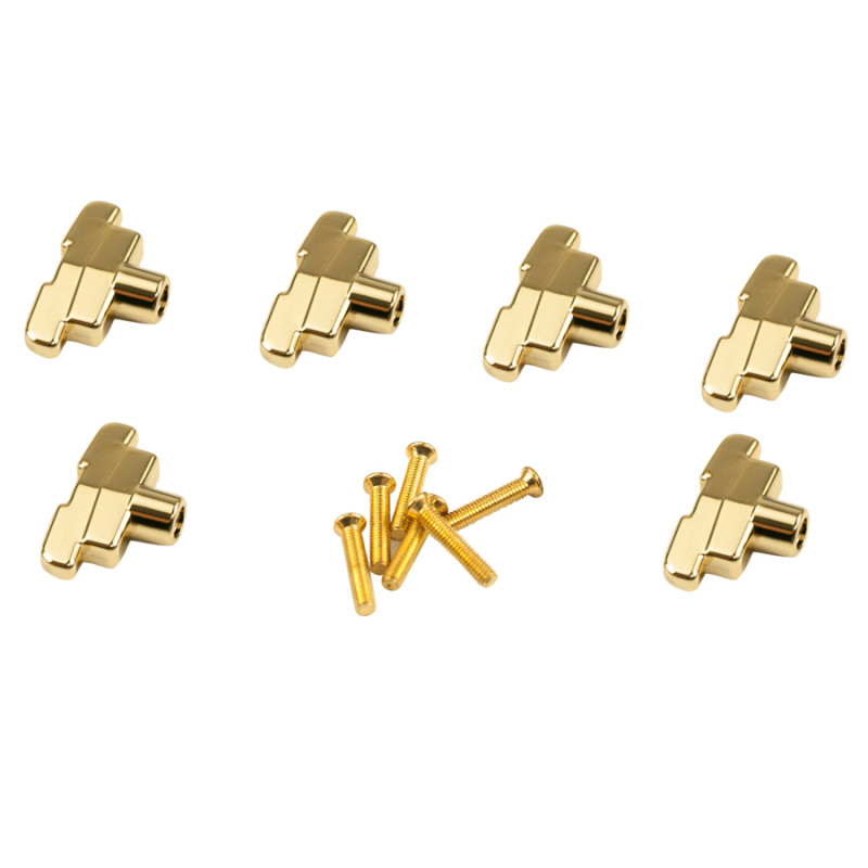 KLUSON® REPLACEMENT BUTTON SET 0F 6 (IMPERIAL SHAPE) GOLD