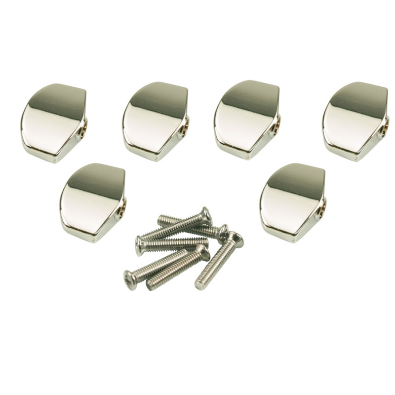 KLUSON® REPLACEMENT BUTTON SET 0F 6 (LARGE SCHALLER® SHAPE) CHRO
