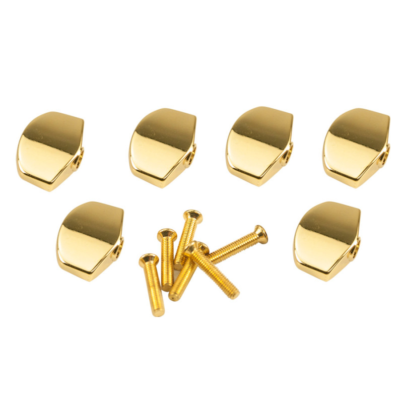 KLUSON® REPLACEMENT BUTTON SET 0F 6 (LARGE SCHALLER® SHAPE) GOLD